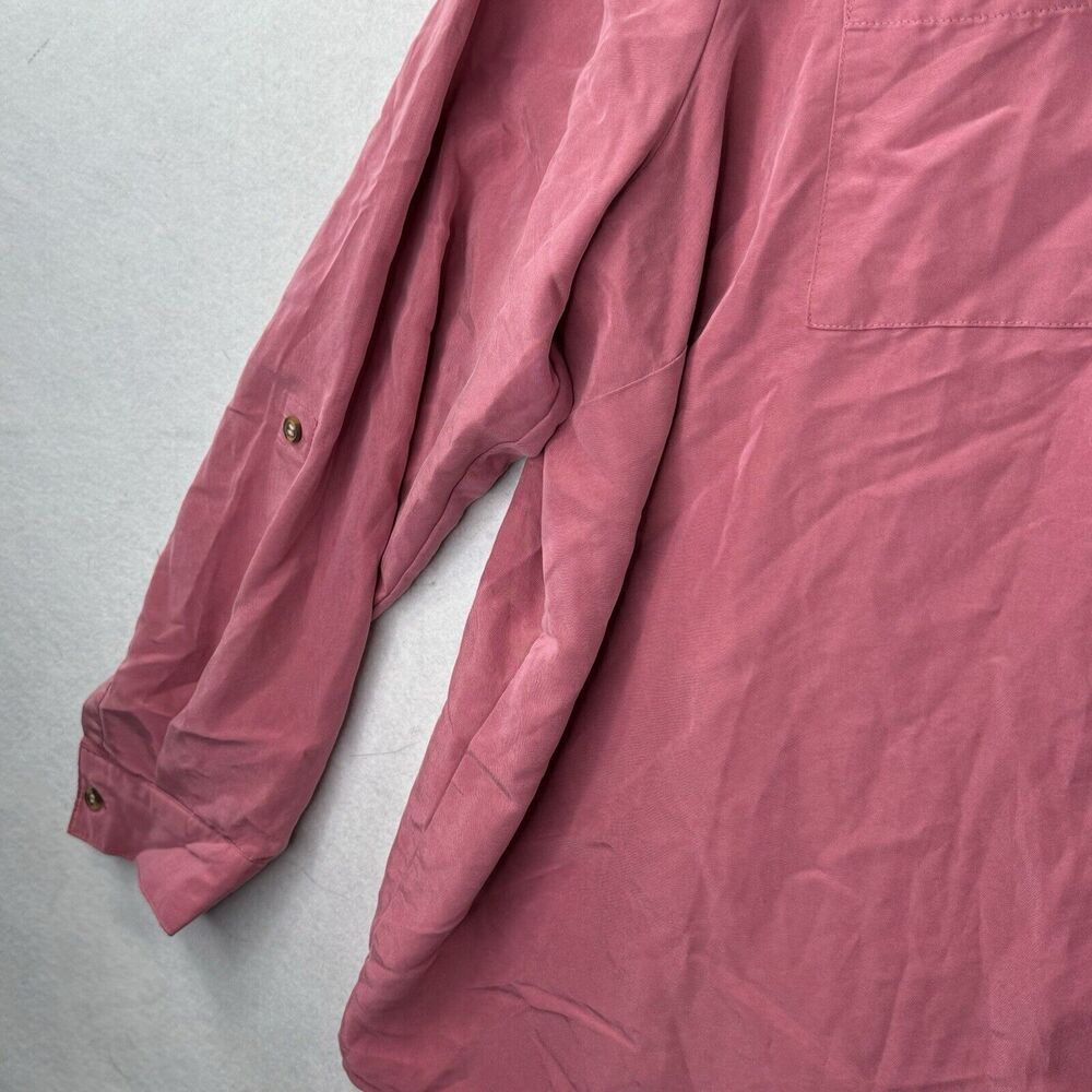 Westport Modal Blend Womens Plus Size 2X Roll Tab Long Sleeve Button Up Top - Picture 12 of 12